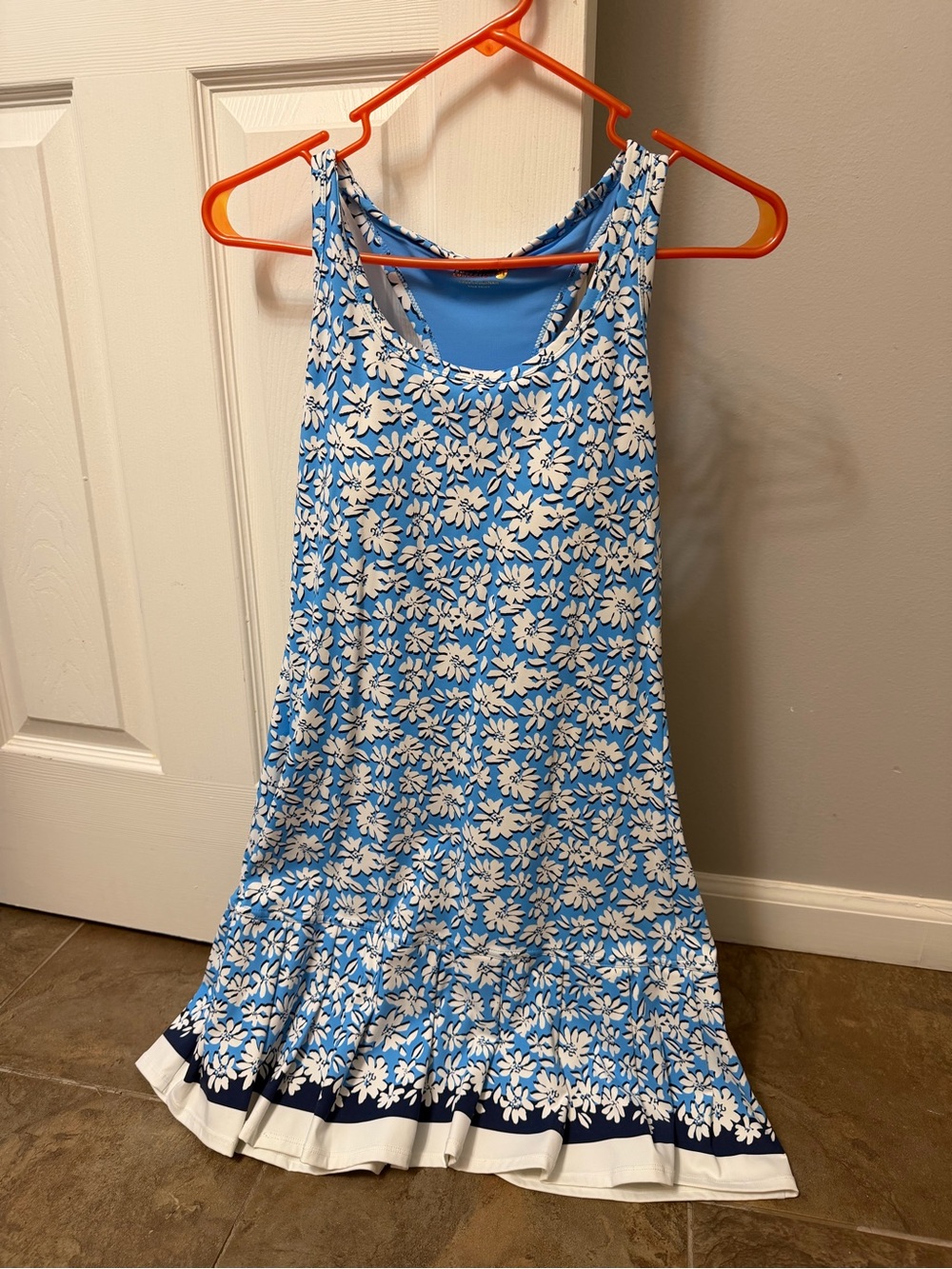 Lilly Pulitzer Blue and White Floral Mini Dress